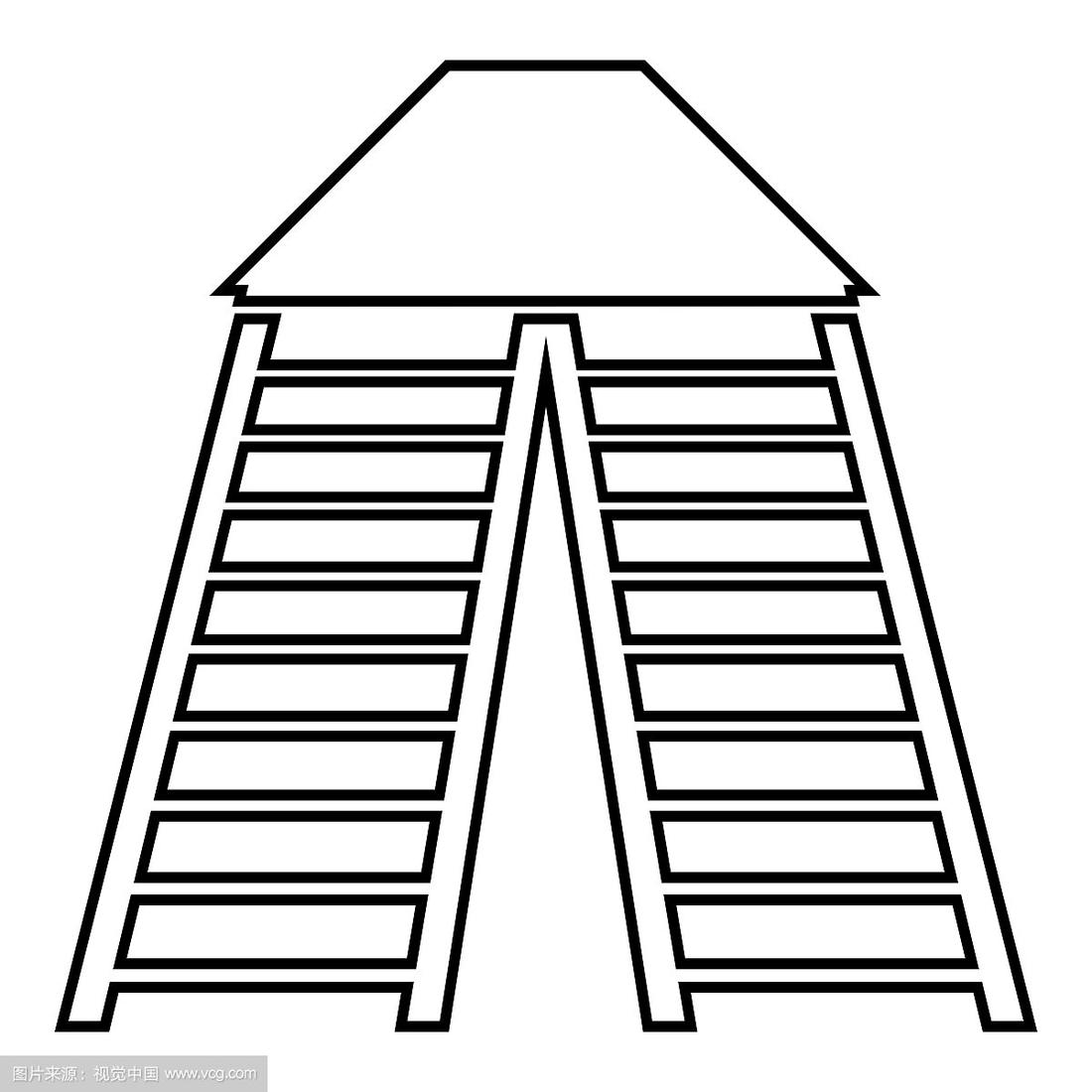 梯子怎么画简笔画立体,梯子怎么画简笔画立体图